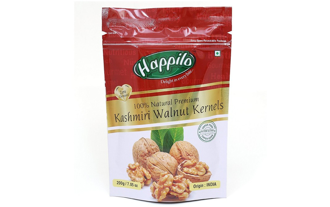 Happilo 100% Natural Premium Kashmiri Walnut Kernels   Pack  200 grams